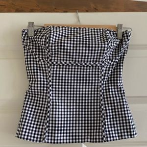 Gingham corset/ bustier